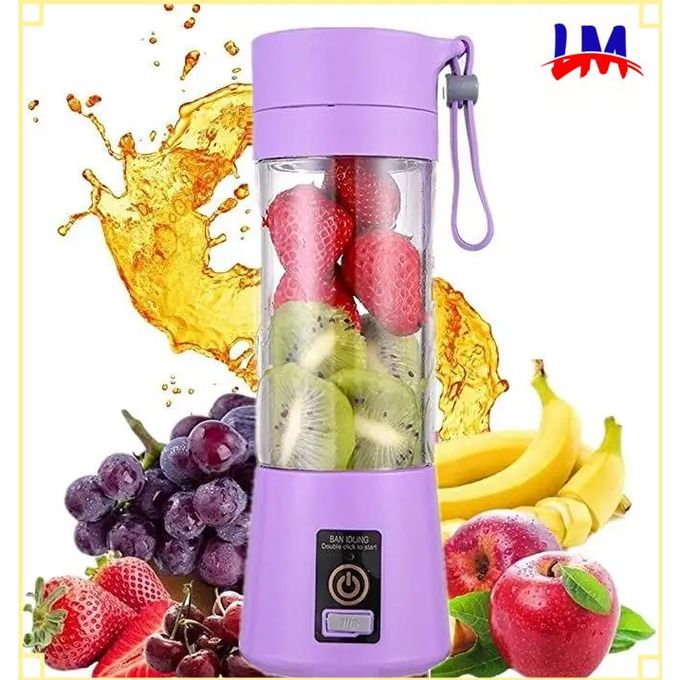 LM-380ml - Portable Electric USB Mini Portable Juice Blender - 6 Blades - Purple