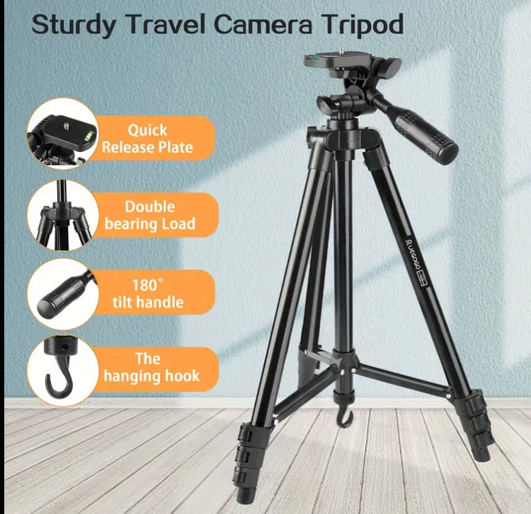 Tripod stand for phone, Adjustable 130cm Mobile Phone Tripod Portable Accessory Kit, Sturdy Phone Holder, Perfect for Selfie/Video Recording/Video Recording/Live Streaming
