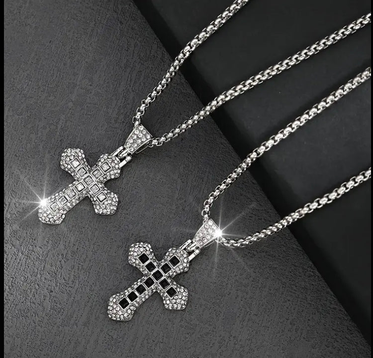 A Stylish European And American Water-drilled Men's Couple Gorgeous Hip-hop Pendant Necklace