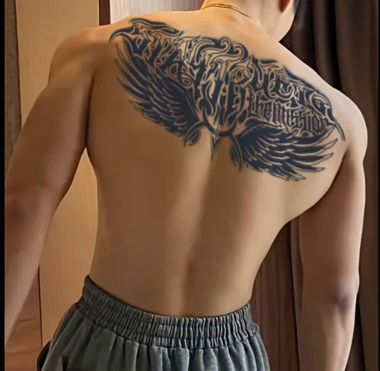 Waterproof Temporary Tattoo Stickers for Chest & Back - Realistic, Long-Lasting 1-2 Weeks, Semi-Permanent Fake Tattoos