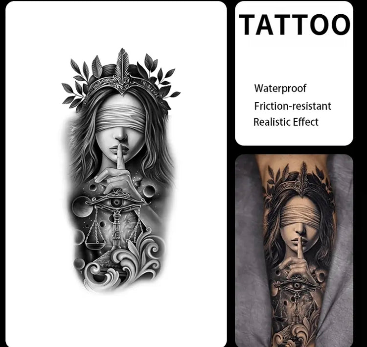 Temporary Tattoo Stickers - Long-Lasting 1-2 Weeks, Waterproof & Friction-Resistant