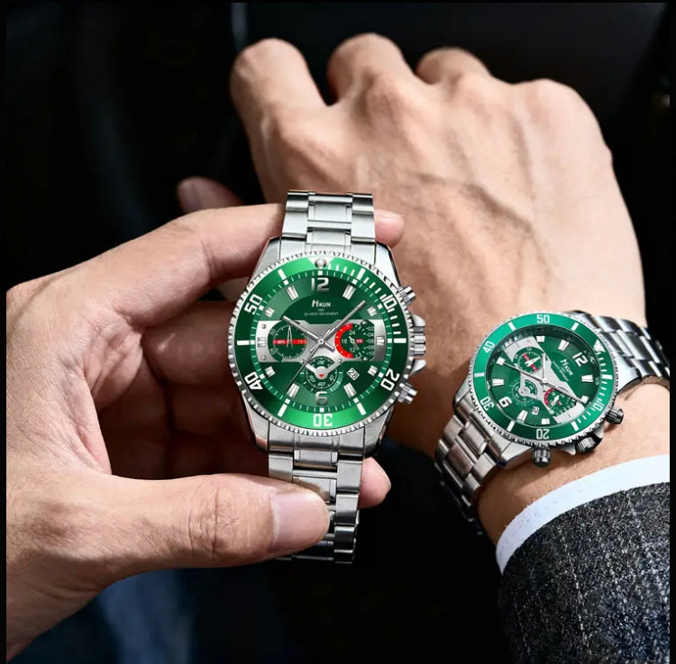 Stylish Business Luxury Men'S Quartz Watch with Exquisite Round Dial Design, Perfect for Casual Attire Formal Occasions