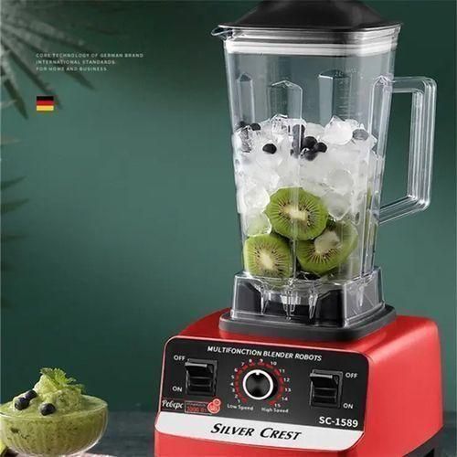 SILVER CREST LM-Powerful Professional Heavy Duty Commercial Electric Blender - Red/Black
