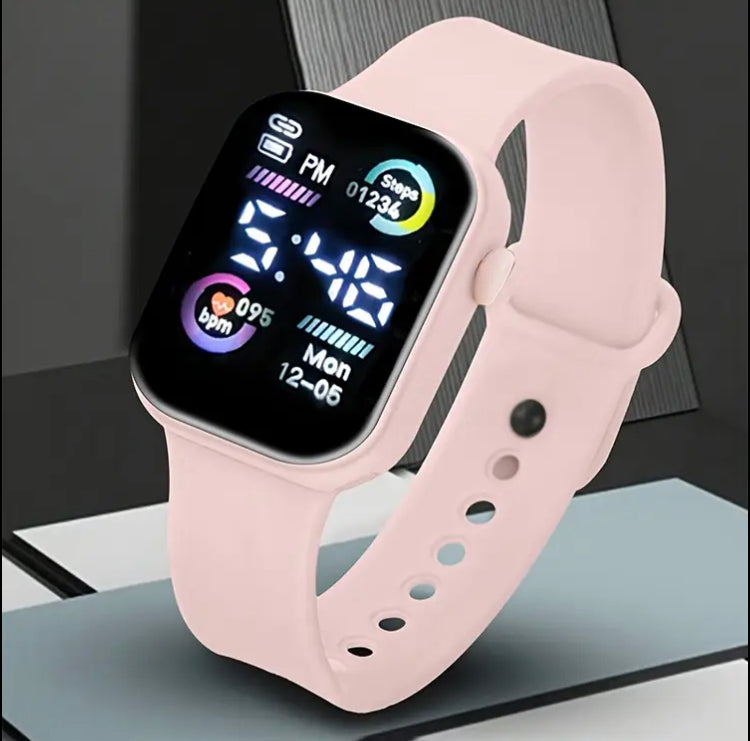 6pcs Women's & Teen Girls' Elegant Electronic Watch & Jewelry Set with Heart-Shaped Face, Interchangeable Strap