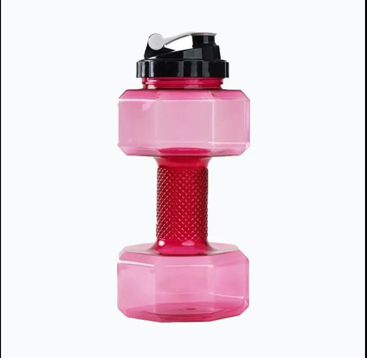 Dumbbell Water Bottle | Outdoor Sports Fitness, Refillable Dumbbell Cup (No Hot Liquids), Large Capacity Gym Tumbler, 2200ml, Back-to-School Gift, Fitness Accessory, Gym Essentials