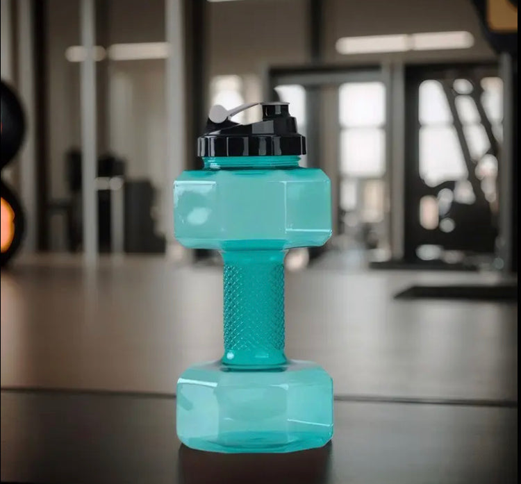 Dumbbell Water Bottle | Outdoor Sports Fitness, Refillable Dumbbell Cup (No Hot Liquids), Large Capacity Gym Tumbler, 2200ml, Back-to-School Gift, Fitness Accessory, Gym Essentials