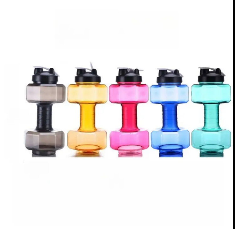 Dumbbell Water Bottle | Outdoor Sports Fitness, Refillable Dumbbell Cup (No Hot Liquids), Large Capacity Gym Tumbler, 2200ml, Back-to-School Gift, Fitness Accessory, Gym Essentials