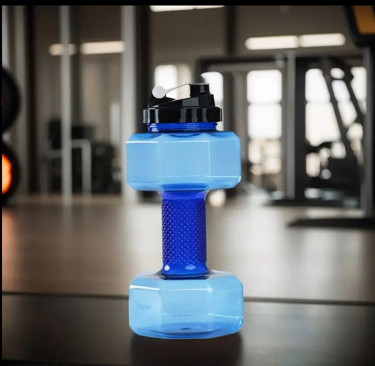 Dumbbell Water Bottle | Outdoor Sports Fitness, Refillable Dumbbell Cup (No Hot Liquids), Large Capacity Gym Tumbler, 2200ml, Back-to-School Gift, Fitness Accessory, Gym Essentials