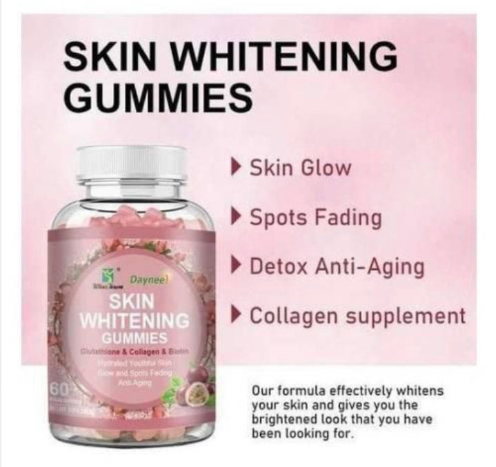 Daynee Skin Whitening Gummies Glutathione, Collagen & Biotin - 60 Gummies