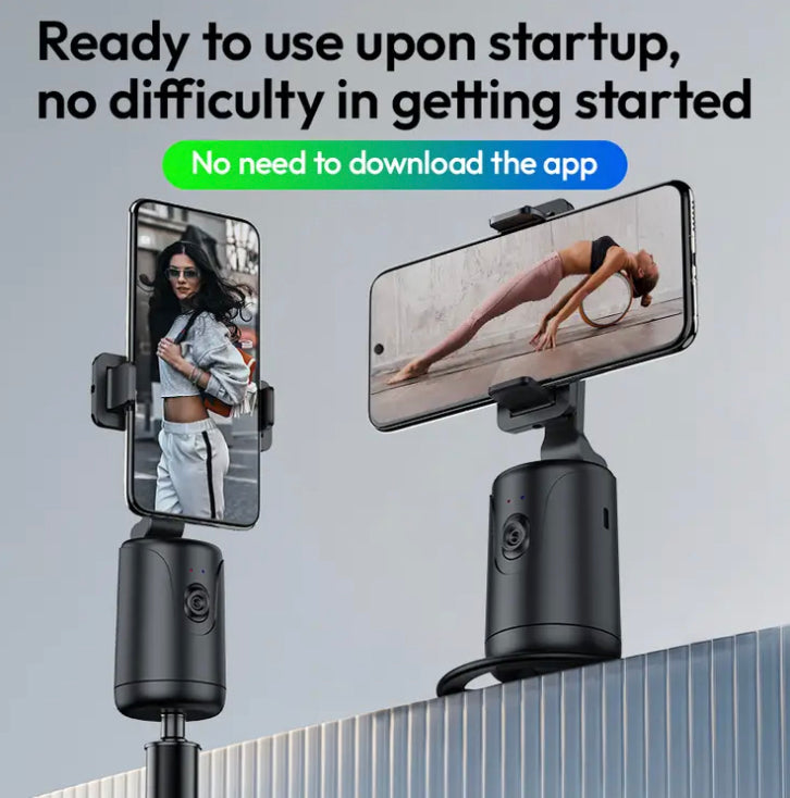 The YT20 Smart Automatic Tracking Phone Stand Features a 360-Degree Rotating Self-Timer Stand That Can Track Faces And Objects in Video Logs Or Live Streams