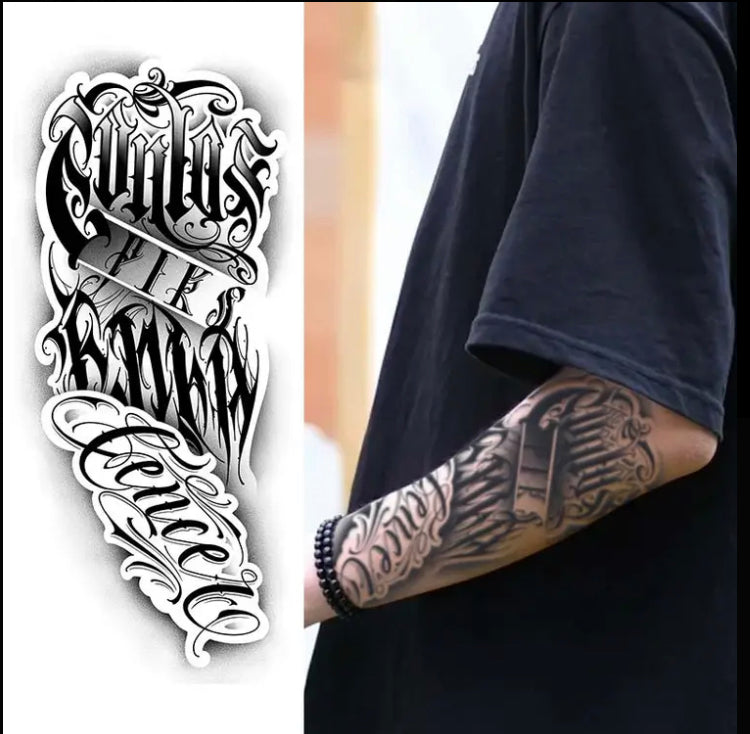 Tattoo sticker lasting from 1 - 2 weeks