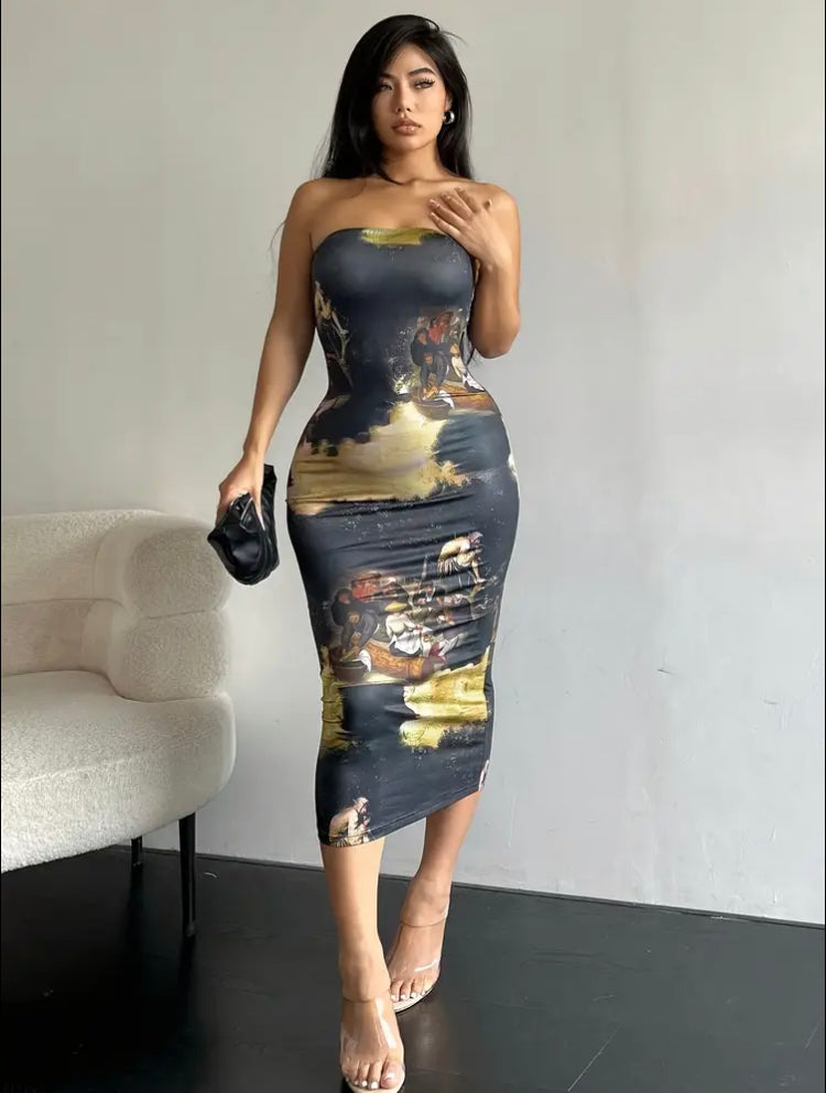Women'S Sexy One-Shoulder/ Strapless Evening gown - Formal Party Dress, Backless Formal Attire for Galas, Proms, Weddings  - Elegant Evening Party Dress for Women