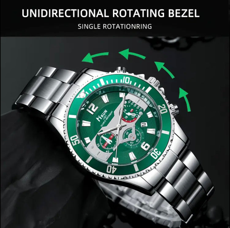 Stylish Business Luxury Men'S Quartz Watch with Exquisite Round Dial Design, Perfect for Casual Attire Formal Occasions