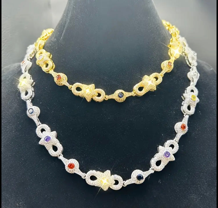 1 Hip-Hop Style Star Eye Brass Synthetic Zirconia Necklace for - Trendy Fashion Accessory, Casual Attire, Eyecatching Pendant, Detailed Craftsmanship, Stylish Pendant, Jewelry Lovers, for Teenager
