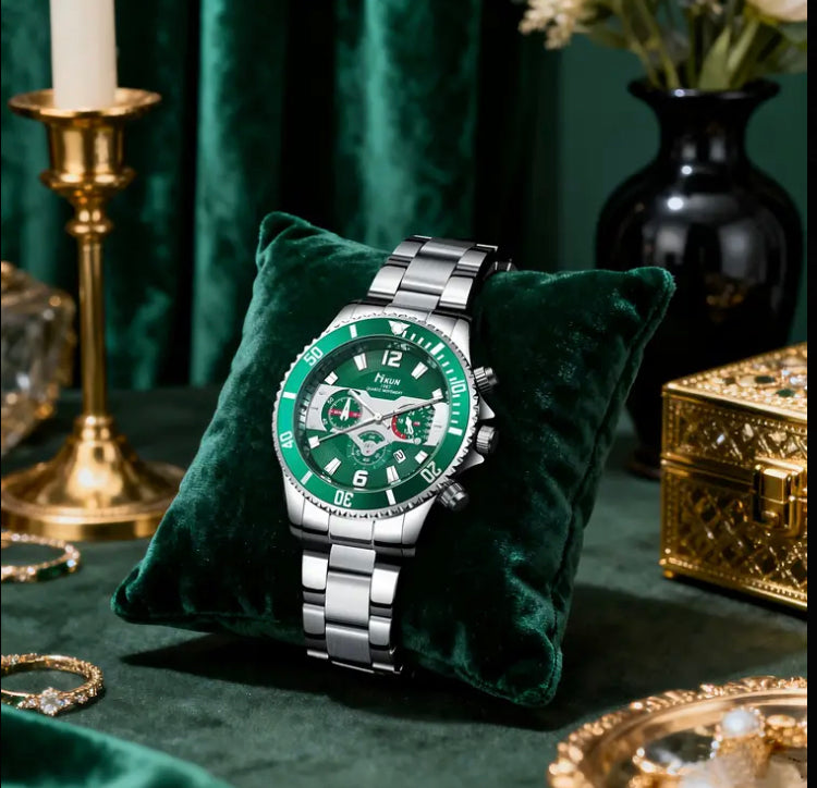 Stylish Business Luxury Men'S Quartz Watch with Exquisite Round Dial Design, Perfect for Casual Attire Formal Occasions