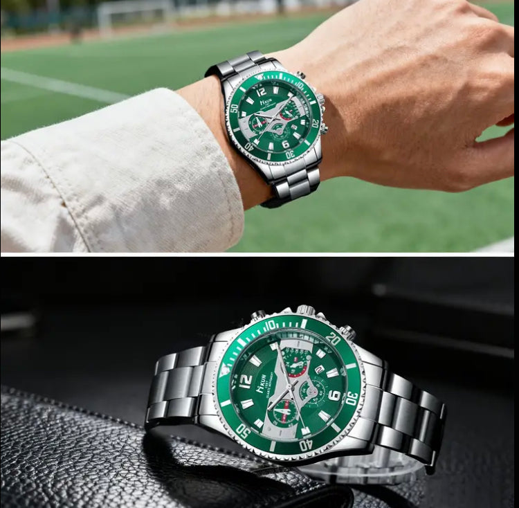 Stylish Business Luxury Men'S Quartz Watch with Exquisite Round Dial Design, Perfect for Casual Attire Formal Occasions