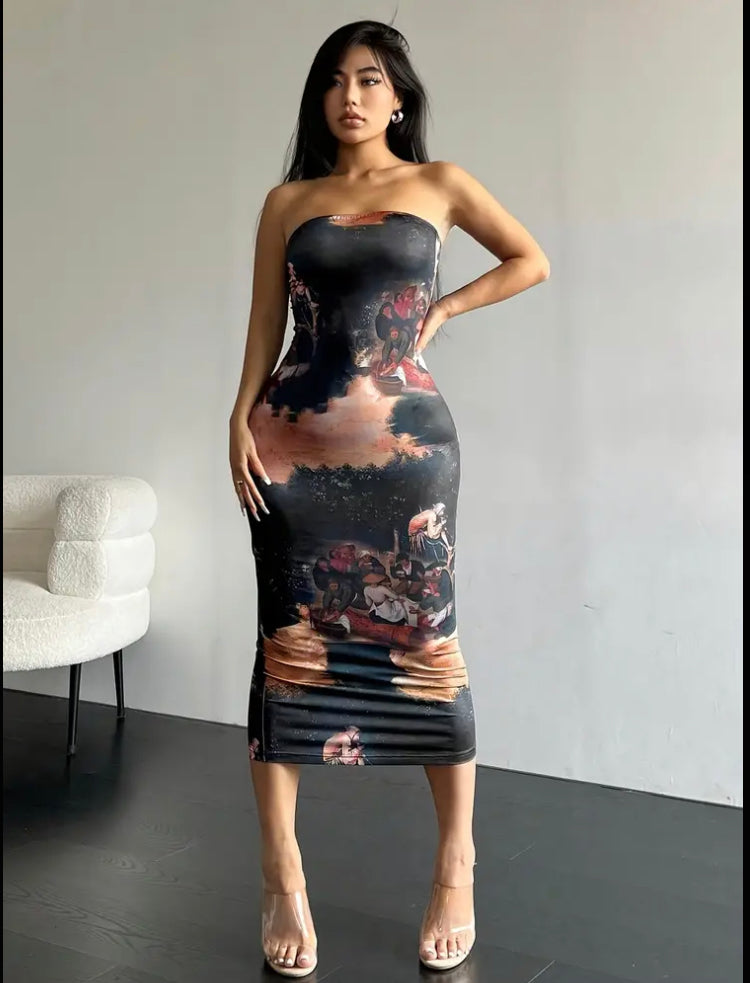 Women'S Sexy One-Shoulder/ Strapless Evening gown - Formal Party Dress, Backless Formal Attire for Galas, Proms, Weddings  - Elegant Evening Party Dress for Women